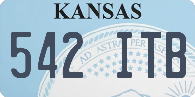 KS license plate 542ITB