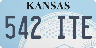KS license plate 542ITE