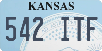 KS license plate 542ITF