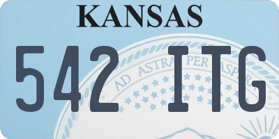 KS license plate 542ITG