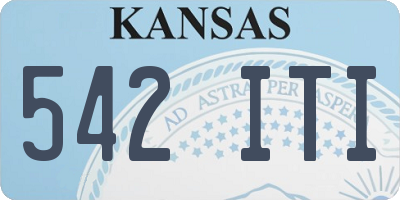 KS license plate 542ITI