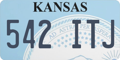 KS license plate 542ITJ