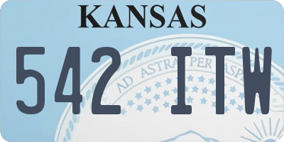 KS license plate 542ITW