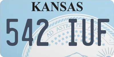 KS license plate 542IUF