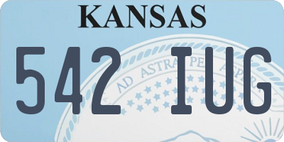 KS license plate 542IUG