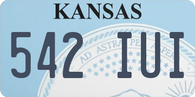KS license plate 542IUI