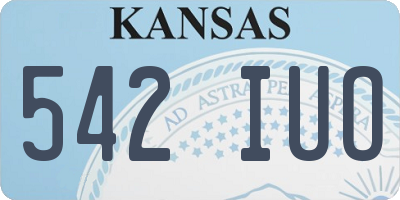 KS license plate 542IUO