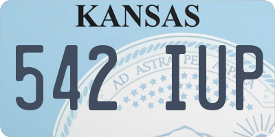 KS license plate 542IUP