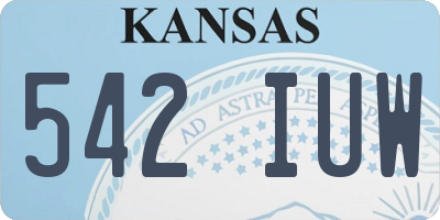 KS license plate 542IUW