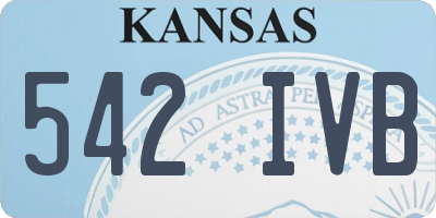 KS license plate 542IVB