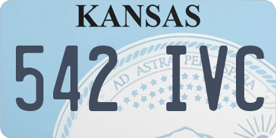 KS license plate 542IVC