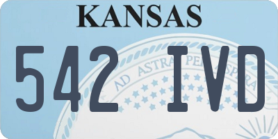 KS license plate 542IVD