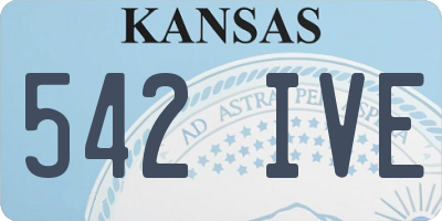 KS license plate 542IVE