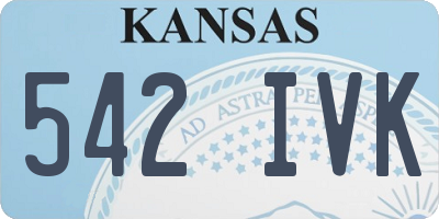 KS license plate 542IVK