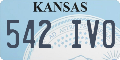 KS license plate 542IVO