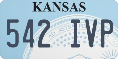 KS license plate 542IVP