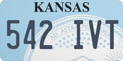 KS license plate 542IVT
