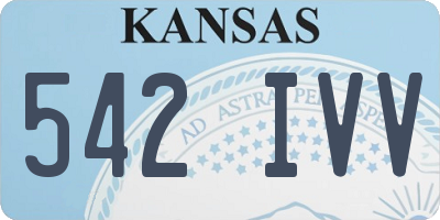 KS license plate 542IVV