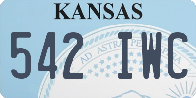 KS license plate 542IWC