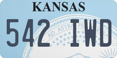 KS license plate 542IWD