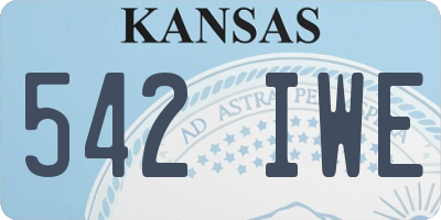 KS license plate 542IWE
