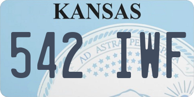 KS license plate 542IWF