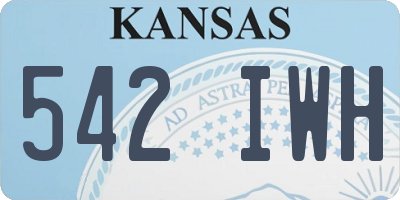KS license plate 542IWH