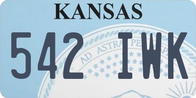 KS license plate 542IWK