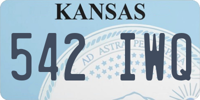 KS license plate 542IWQ
