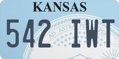 KS license plate 542IWT