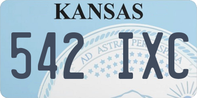 KS license plate 542IXC