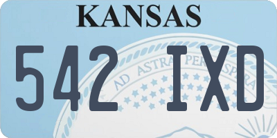 KS license plate 542IXD