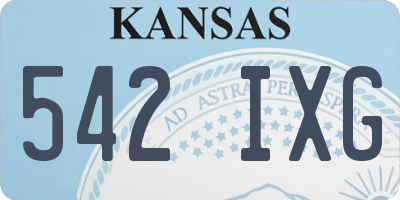 KS license plate 542IXG