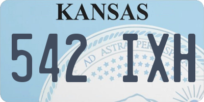 KS license plate 542IXH