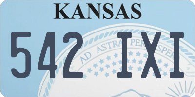 KS license plate 542IXI