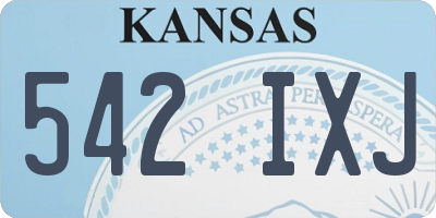 KS license plate 542IXJ