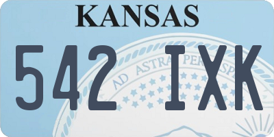 KS license plate 542IXK