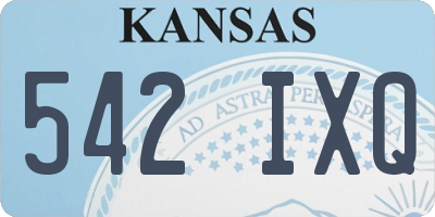 KS license plate 542IXQ