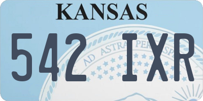 KS license plate 542IXR