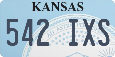 KS license plate 542IXS