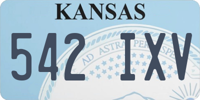 KS license plate 542IXV