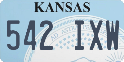 KS license plate 542IXW
