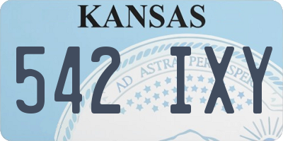 KS license plate 542IXY