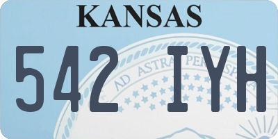 KS license plate 542IYH