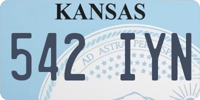 KS license plate 542IYN