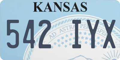 KS license plate 542IYX