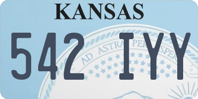 KS license plate 542IYY