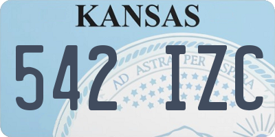 KS license plate 542IZC