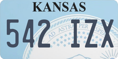 KS license plate 542IZX