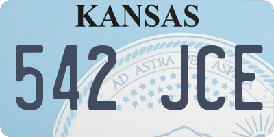 KS license plate 542JCE